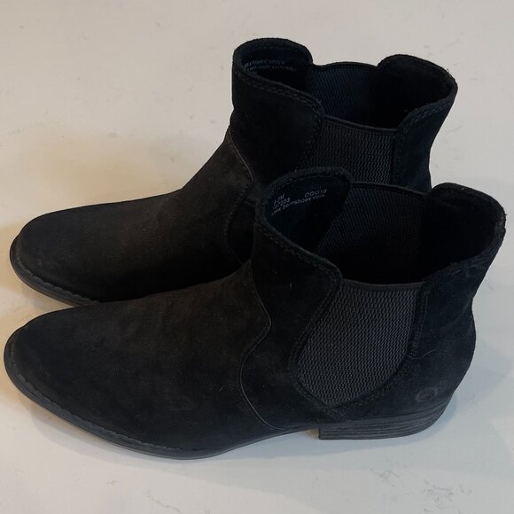 BORN BRESSON ANKLE BOOT BLACK SUEDE SIZE 8.5 - Picture 1 of 5